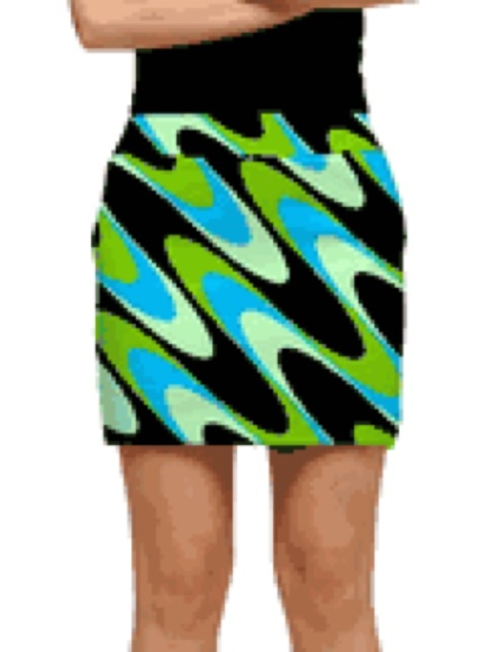 Loudmouth Ladies swirling geometric pattern golf skort size 2